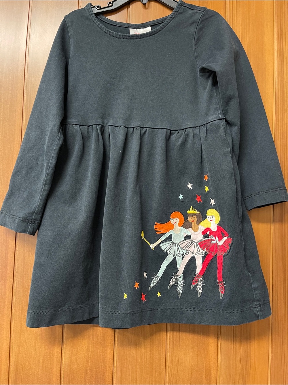 Hanna Anderson Black Ballerina Pocket Dress Girl’s Size 5